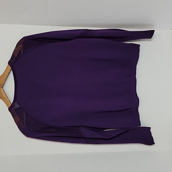 Anne Klein Women's Purple Long Sleeve Knit Sweater, S - Picture 2 of 9
